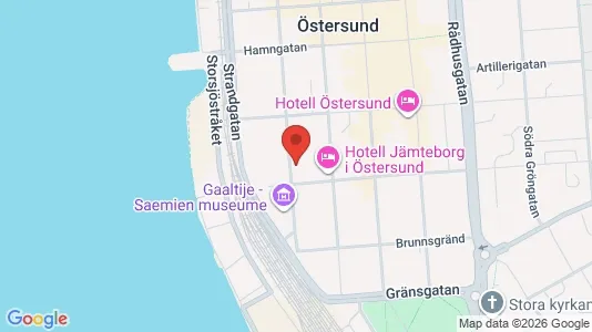 Lägenheter till salu i Östersund - kort over placeringen