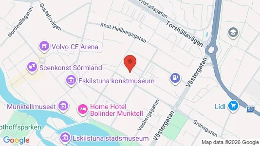 Lägenheter att hyra i Eskilstuna - kort over placeringen