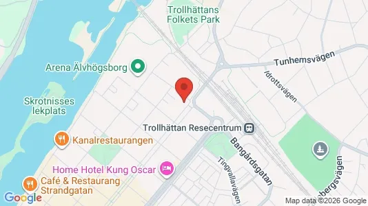 Lägenheter till salu i Trollhättan - kort over placeringen