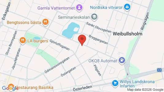 Lägenheter att hyra i Landskrona - kort over placeringen