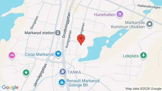 Lägenheter att hyra i Markaryd - kort over placeringen