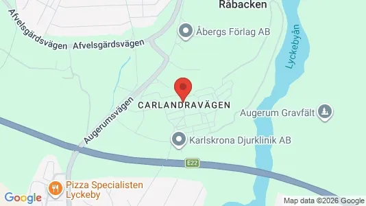 Lägenheter att hyra i Karlskrona - kort over placeringen