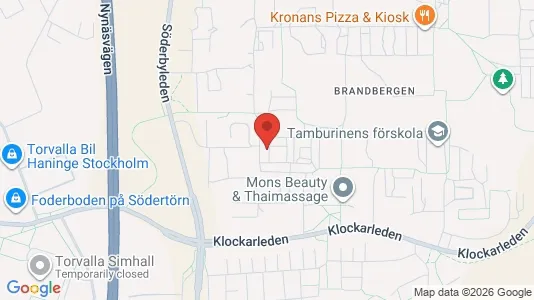Bostadsrätter till salu i Haninge - kort over placeringen