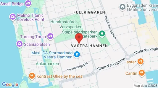 Lägenheter till salu i Malmö Centrum - kort over placeringen