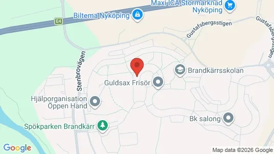 Lägenheter att hyra i Nyköping - kort over placeringen