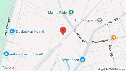 Lägenheter till salu i Burlöv - kort over placeringen