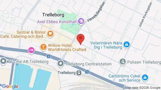 Lägenheter att hyra i Trelleborg - kort over placeringen