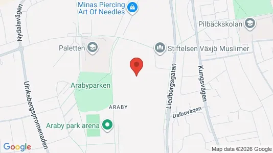 Lägenheter att hyra i Växjö - kort over placeringen