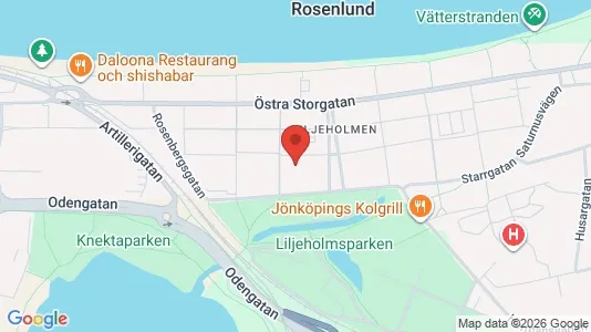 Lägenheter till salu i Jönköping - kort over placeringen
