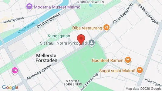 Lägenheter till salu i Malmö Centrum - kort over placeringen