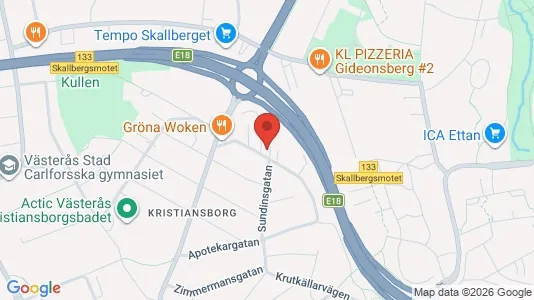 Lägenheter till salu i Västerås - kort over placeringen