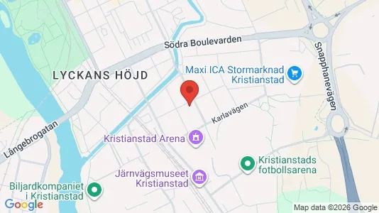 Lägenheter att hyra i Kristianstad - kort over placeringen