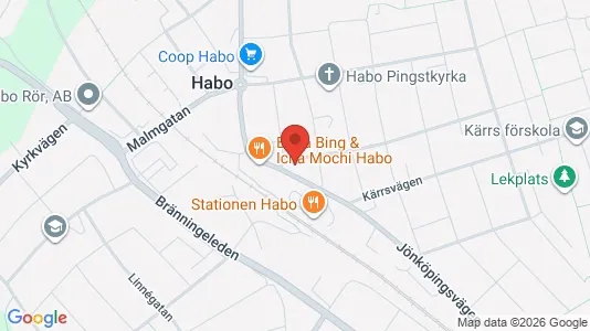 Lägenheter till salu i Habo - kort over placeringen