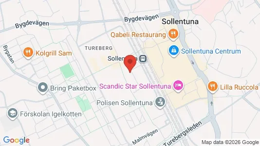 Lägenheter till salu i Sollentuna - kort over placeringen