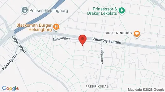 Lägenheter till salu i Helsingborg - kort over placeringen