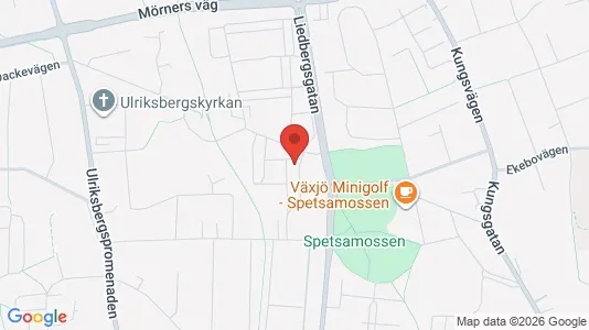 Bostadsrätter till salu i Växjö - kort over placeringen