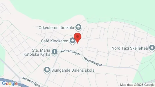 Lägenheter att hyra i Skellefteå - kort over placeringen