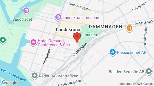 Lägenheter att hyra i Landskrona - kort over placeringen