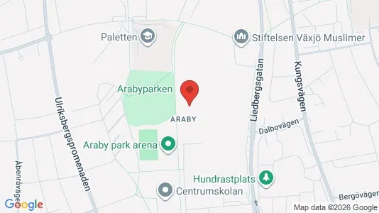 Lägenheter att hyra i Växjö - kort over placeringen