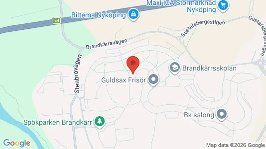 Lägenheter att hyra i Nyköping - kort over placeringen