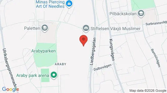 Lägenheter att hyra i Växjö - kort over placeringen