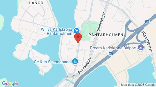 Lägenheter att hyra i Karlskrona - kort over placeringen