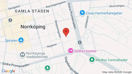Bostadsrätter till salu i Norrköping - kort over placeringen