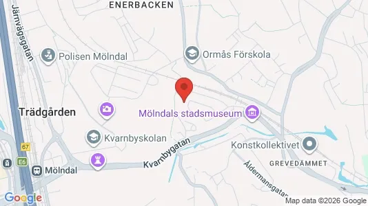 Lägenheter till salu i Mölndal - kort over placeringen