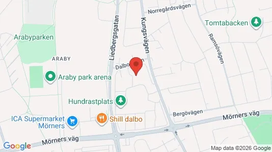 Lägenheter till salu i Växjö - kort over placeringen