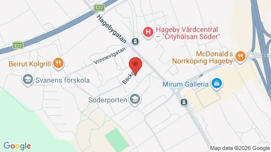 Lägenheter att hyra i Norrköping - kort over placeringen