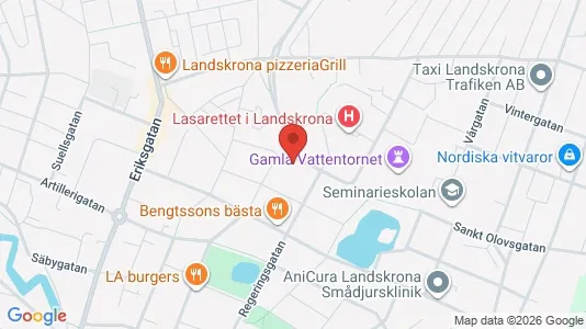 Lägenheter att hyra i Landskrona - kort over placeringen