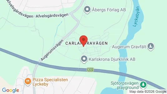 Lägenheter att hyra i Karlskrona - kort over placeringen