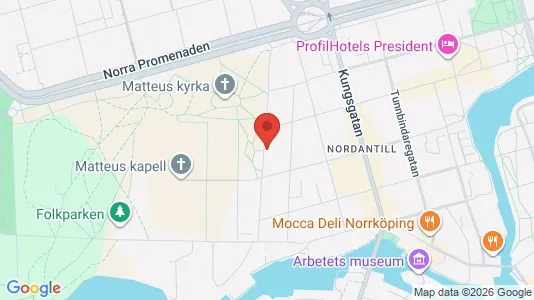Bostadsrätter till salu i Norrköping - kort over placeringen