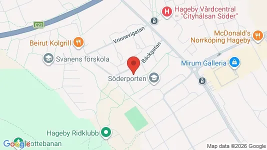 Lägenheter att hyra i Norrköping - kort over placeringen