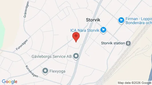 Lägenheter att hyra i Sandviken - kort over placeringen