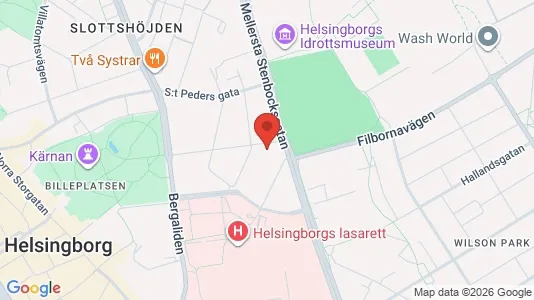 Lägenheter till salu i Helsingborg - kort over placeringen