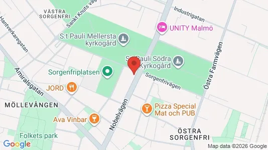 Lägenheter till salu i Malmö Centrum - kort over placeringen
