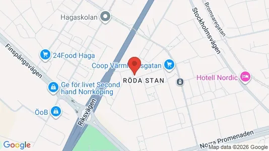 Lägenheter att hyra i Norrköping - kort over placeringen