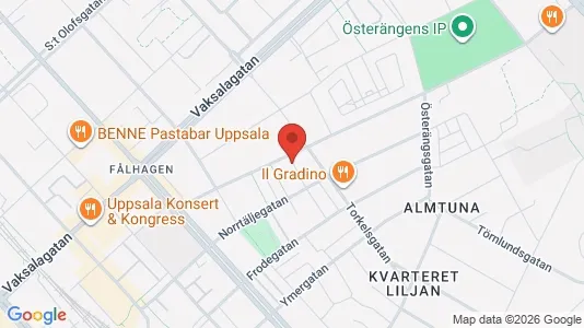 Lägenheter till salu i Uppsala - kort over placeringen