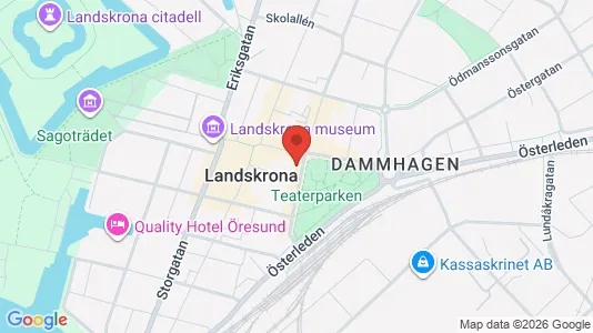 Lägenheter att hyra i Landskrona - kort over placeringen