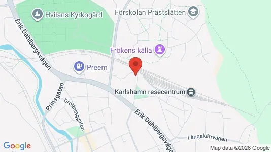 Lägenheter att hyra i Karlshamn - kort over placeringen