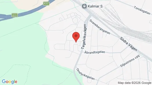 Lägenheter till salu i Kalmar - kort over placeringen