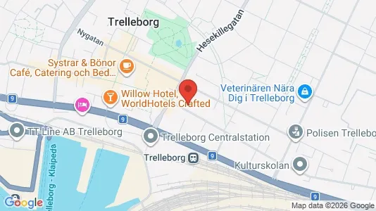 Lägenheter att hyra i Trelleborg - kort over placeringen