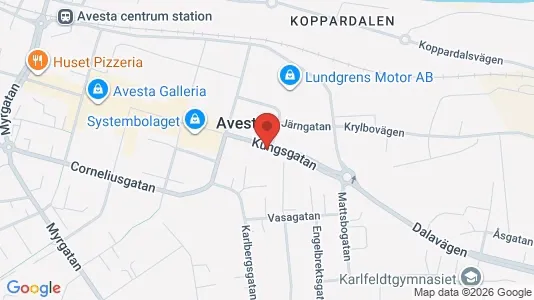 Bostadsrätter till salu i Avesta - kort over placeringen