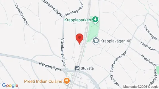 Lägenheter till salu i Huddinge - kort over placeringen