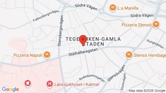 Lägenheter till salu i Kalmar - kort over placeringen