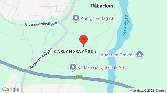 Lägenheter att hyra i Karlskrona - kort over placeringen