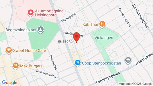 Bostadsrätter till salu i Helsingborg - kort over placeringen