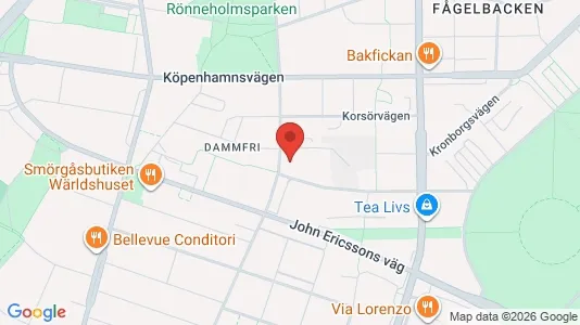 Lägenheter till salu i Malmö Centrum - kort over placeringen