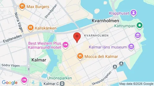 Lägenheter att hyra i Kalmar - kort over placeringen